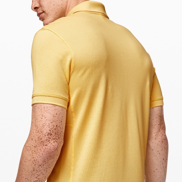 Men lululemon Tech pique polo anti stink yellow - Picture 3 of 5